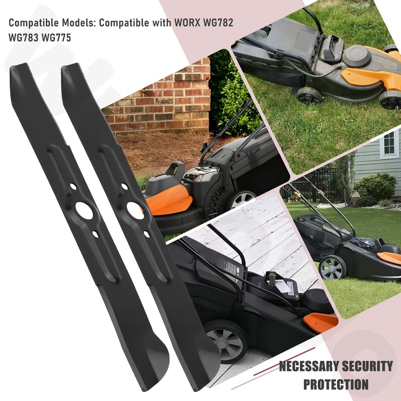 WuWoWo 2 Pack 13" 50020092 Lawn Mower Mulching Blade Compatible