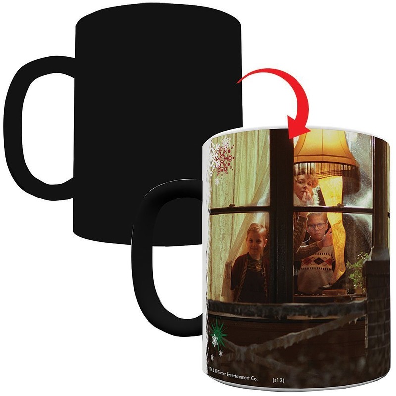 Morphing Mugs Christmas Story (Leg Lamp) Ceramic Mug, Black