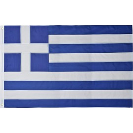 Greece 2' x 3' Ft 210D Nylon Premium Outdoor Embroidered Greek Flag