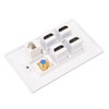 Ethernet Wall Plate, 6 Port Keystone Jack Wall Plate with