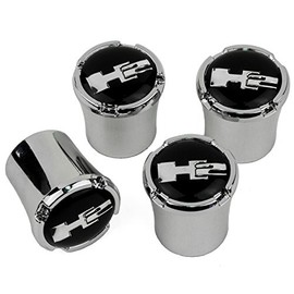 Hummer H2 Chrome Tire Valve Stem Caps - USA Quality