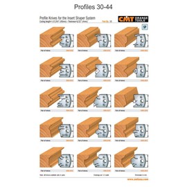 CMT CMT 690.039 Pair of Profiled Knives for Shaper Cutters, 1-37/64-Inch Cutting Length, 5/32-Inch Thickness