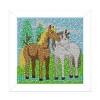 Ursus 43530002F Diamond Painting Picture, Horses, Set with Acrylic Diamonds,