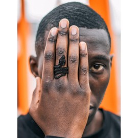 Richsteel Dragon Ring Men Cool Jewellery Black Viking Rings Mens Size 12