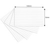 Summit Flash Cards, 200 Pack White, Lined Revision Cards, 125x75mm