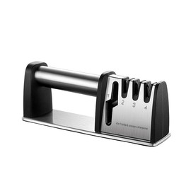 BOMANSI BOMS 4-in-1 Knife Sharpeners, 4-Stage Knife Sharpener Helps Repair, Restore, Polish Blades and Scissors Sharpen, Kitchen Blade and Scissors Sharpening Tool, Manual Kitchen Knife Sharpener