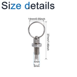 INCREWAY 6Pcs Spring Plunger with Pull Ring, Quick Release Pin w/Drop Cam & Spring, Stainless Steel Non-Locking Type Stubby Hand-Retractable Spring Plunger Index Plunger