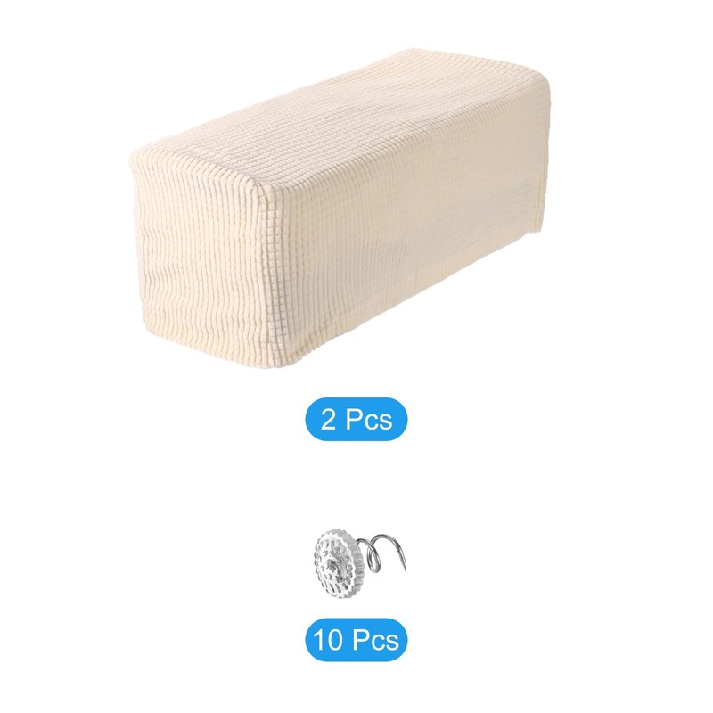 sourcing map 2pcs Stretch Armrest Covers for Chairs/Sofas, Couch Arm