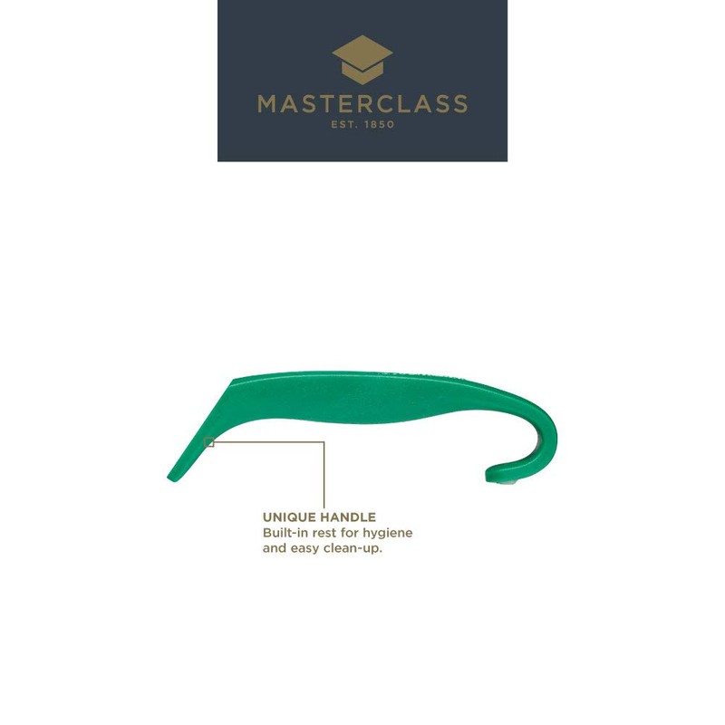 MasterClass Colour-Coded Catering-Quality Stainless Steel Slotted Spoon, 34 cm (13.5")
