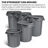 Rubbermaid Commercial Products BRUTE Heavy-Duty Round Trash/Garbage Can, 32-Gallon, Green,