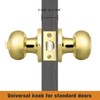 Probrico Gold Interior Door Knobs for Bedroom Bathroom, Polished Brass