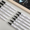 Affrolling 150 Pcs Black Drawing Pens Bulk Dual Brush Fineliners