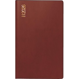 rido/idé Pocket Calendar Model Plain Planner 2026 | A6, Plastic, Bordeaux