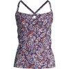 Lands' End Women Chlorine Resistant Tie Front Underwire Tankini Top