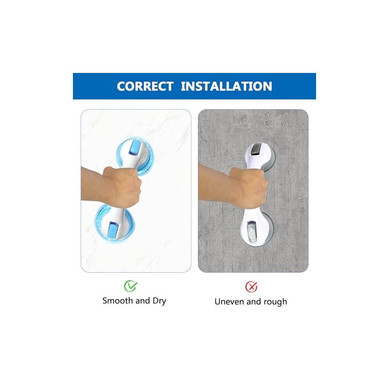 TZEKING Pack of 2 Grab Handles for Seniors, Shower Handle,