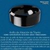 Mercader Digital Anillo De Titanio Negro Unisex Clásico Calidad Resistencia
