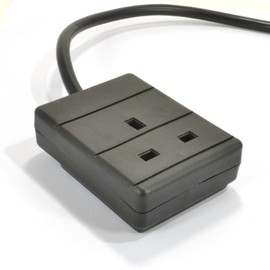 kenable IEC C14 to 1 Way Gang UK Mains Sockets Lead UPS Power Supply 0.5m [0.5 metres]