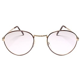 Gold Round Frame Old School True Vintage 80s 90s Reader 1.50 Reading Glasses