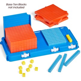 hand2mind Durable Place Value Frame, Base Ten Frames Place Value Blocks, Math Manipulatives Kindergarten, Base 10, Plastic Base Ten Blocks Frame, Math Classroom Supplies, Homeschool Curriculum