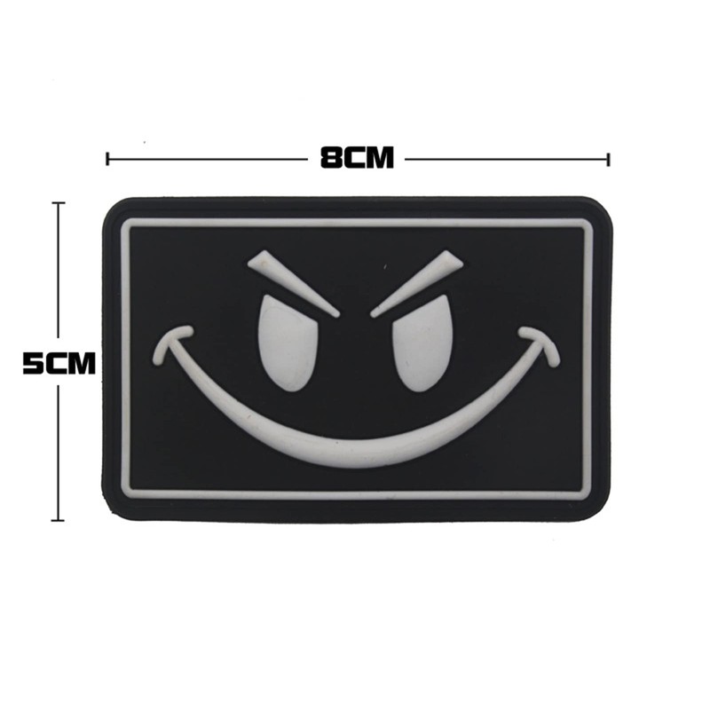 Trayosin PVC Velcro Patch Bad Smiley Smiling Face Morale Tactical