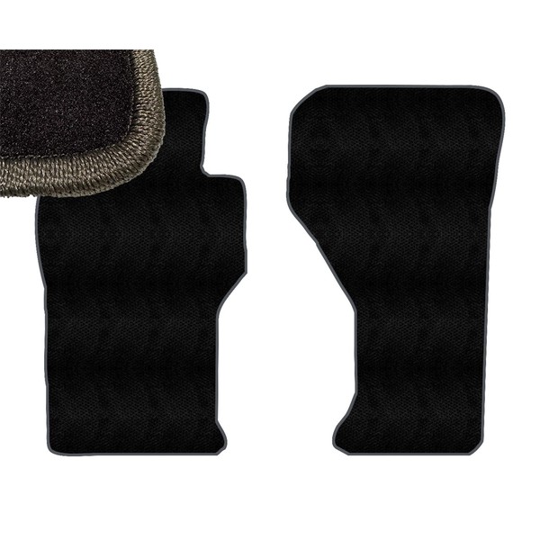 Charcoal Edge Custom Fit Front Carpet Floor Mats, Black, Compatible