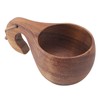 Wooden Coffee Cup with Handle Comfortable Grip Rustic Decorative Milk