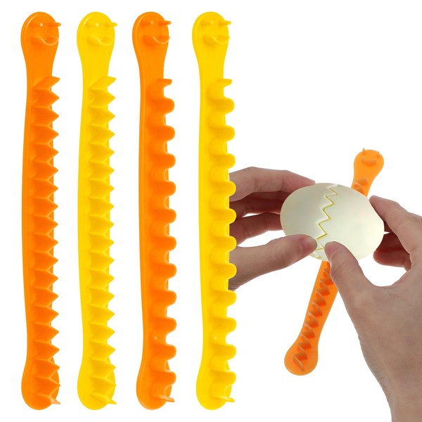 4Pcs Egg Cutter, Egg Slicer for Hard Boiled Eggs, Fancy