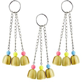 SunGrow Parrot Bell Toys, Galvanized 3 Steel Bells for Cockatiels, Conures and Lovebirds, Jingle Sound, 3 Bells per Pack