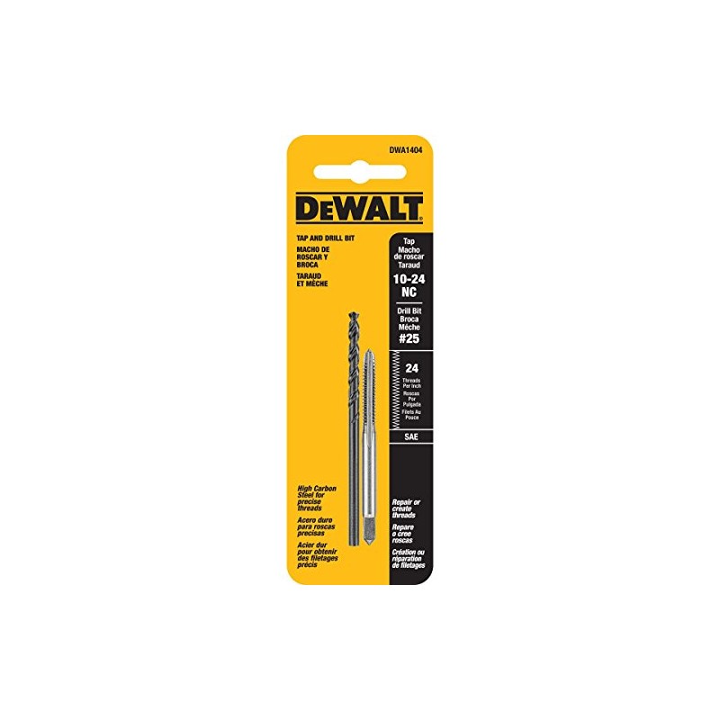 DeWalt DRILL TAP SET, 10-24NC THRD 2PC