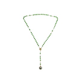 Light Green Saint Jude Rosary with Round Medal Rosario De San Judas Tadeo Con Medalla