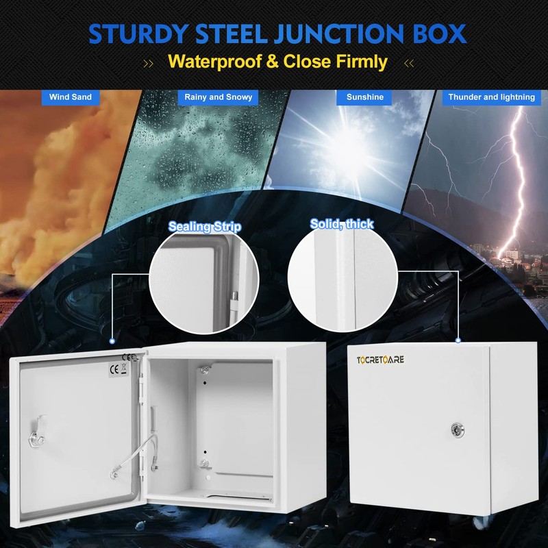 Tocretoare Outdoor Electrical Box, Steel Junction Box 12 x 12