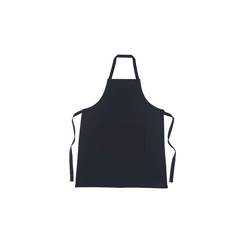 Black cooking apron – pocket, unisex, adult and teenager sizes