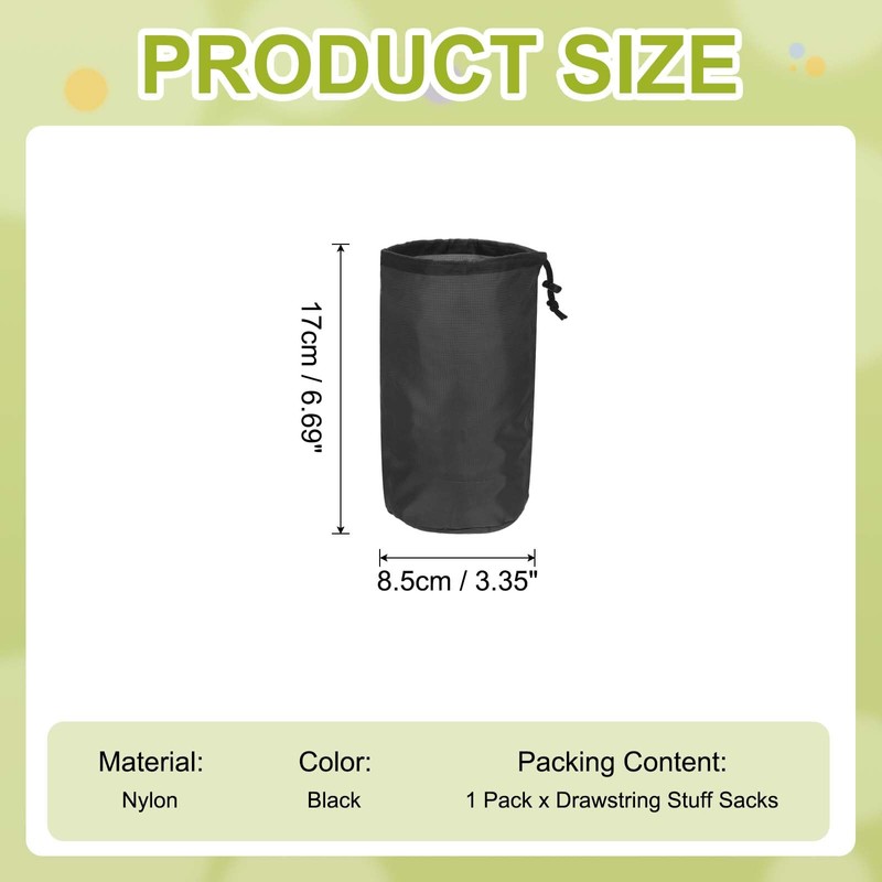 YELARXI Stuff Sack, Nylon Waterproof Storage Sacks Portable Drawstring Dry