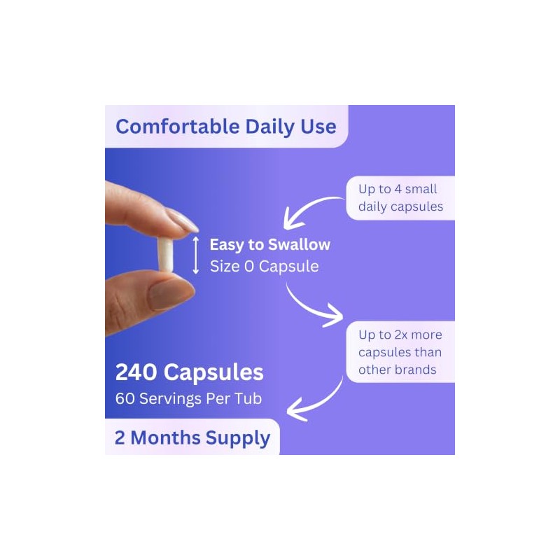Magnesium Glycinate 3-in-1 Complex, 240 Capsules, UK Made