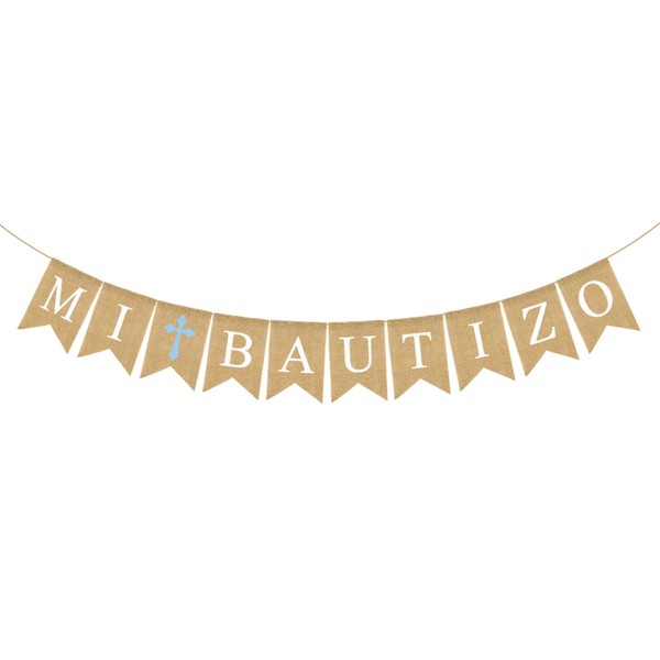 Blue Mi Bautizo Banner