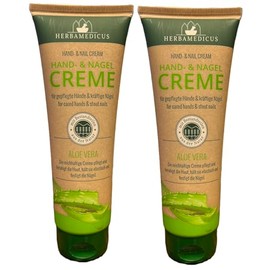 Herbamedicus Aloe Vera Hand and Nail Cream 2x 125 ml Pack of 2