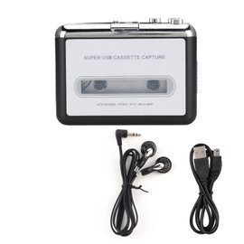 Cassette Tape Player Portable USB Tape to MP3 Converter Stereo Audio Music Player