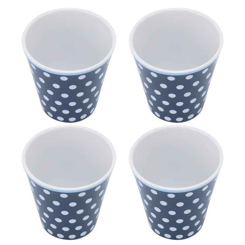 4Pcs/Set Cute Melamine Mug Imitation Porcelain Beverage Cup for Home