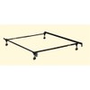 BOWERY HILL Modern Metal Adjustable Twin/Full Bed Frame in Black