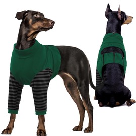 Kuoser Dog Recovery Suit for Front Legs, Dog Recovery Sleeve After Surgery, Dog Elbow Protector for Small Medium Large Dogs, Dog Joint Leg Sleeve Prevent Licking Wound Dog Cone Alternative, Green XL