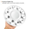sourcing map 4pcs Paint Palette Tray 6.7" 10 Wells Aluminum