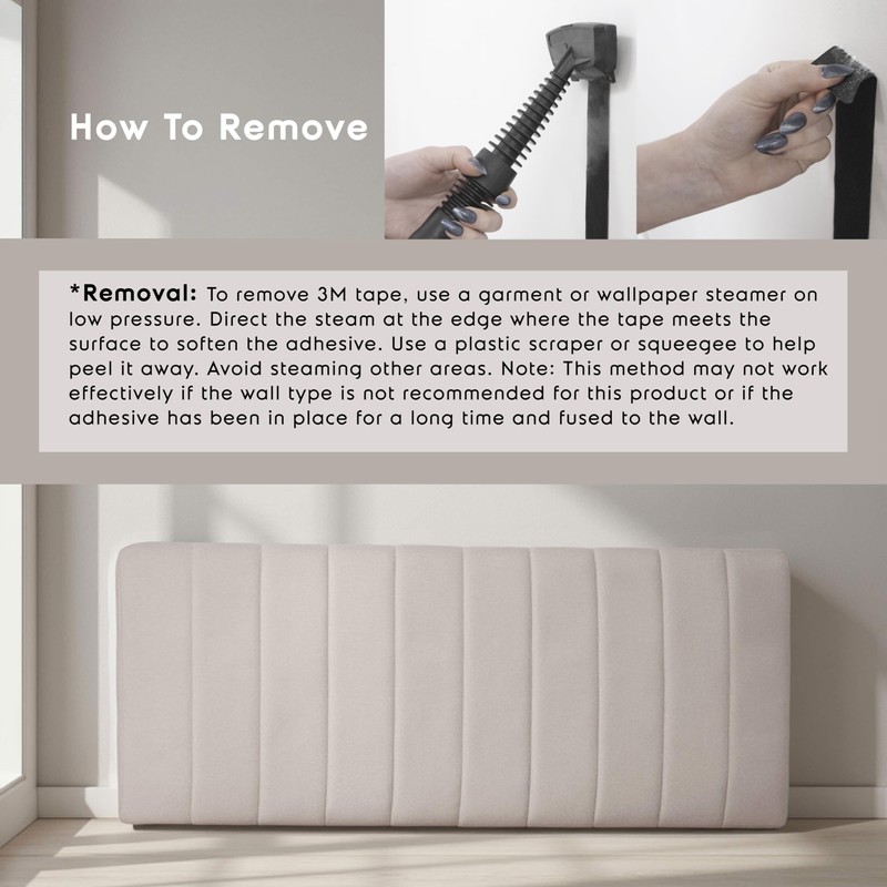 Upholstered Full Headboard - Easy Assemble Channel Stitched Headboard Full