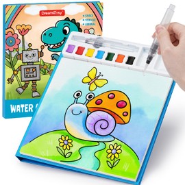 DreamCosy Paint with Water Coloring Books for Toddles, Water Painting Kit with Brush, Mess-Free Arts Crafts, Drawing Activities, Toy Gift for Boys, Preschool, Homeschool