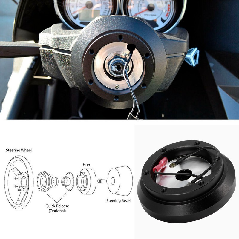 Steering Wheel Quick Release Hub Adapter 6 Holes Fit for