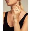 UNOde50 Sterling Silver Plated Metal Alloy Ring with Grey Faceted