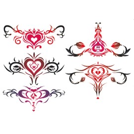 [Carefully Selected] Dirty Crest, Dirty Talking Tattoo Stickers, Set of 3 Total, Secret Exposure, Embarrassing Graffiti, Nympho, Transformation Body Seal, Cosplay, Water Transfer Type (Set of 3 Hymon Stickers)