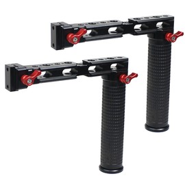 CS PRIORITY Quick Release Mount Dual Handle Grip Gimbal Monitor 1/4 Extension Handlebar for DJ Roni RS2/RSC2 Handheld Gimbal Monitor Mount Extension Bracket (Dual Handgrip Set)