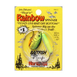 Northland Tackle Baitfish Float'n Spin Rig, Firetiger, 4 Hook