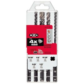 xokisde 48-20-7498 Fits Milwaukee xSDS-Plus 4CT MX4 Rotary Hammer Drill Bit Kit - 5 PC