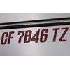 Boat Registration Stickers - Domed Carbon Fiber Numbers with Red